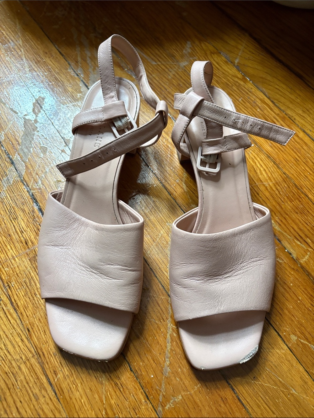 Nude Everlane block heels (size 9)